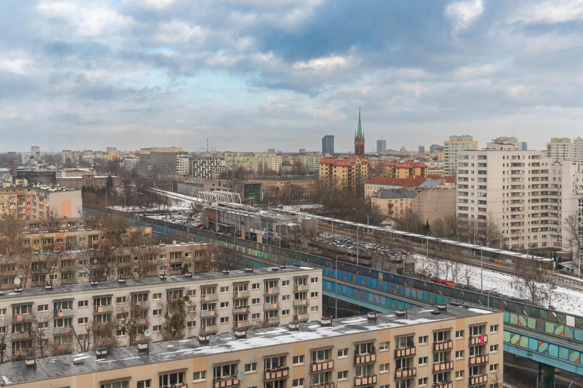 Apartamenty Wola Tower Varsóvia Exterior foto